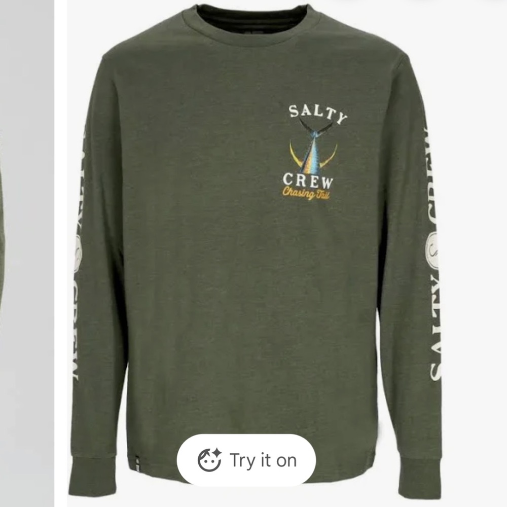 Salty Crew Olive Green Long Sleeve Tee
